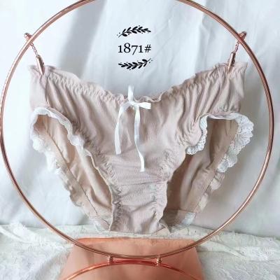 China Antibacterial Soft Underpants Plus Size Women Underwear Cotton Ladies Underwear Panties Bow Lace Women Briefs for sale