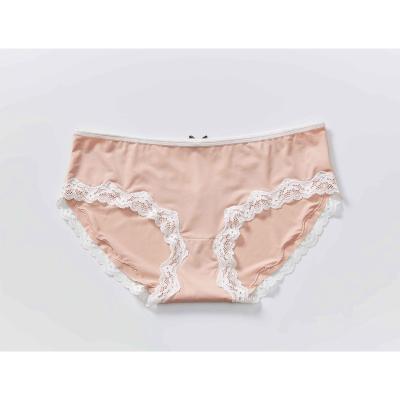 China Antibacterial Soft Ice Silk Briefs Sexy Underwear Briefs Lace Up Side Panties for sale