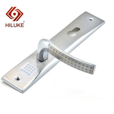 China HILUKE Classic Door Square Front Entry Mortise Door Handle Chrome Interior Square Door Handles for sale