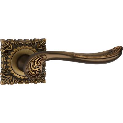 China Open the door HILUKE factory direct sale rugged antique fancy zinc alloy door handles set for sale