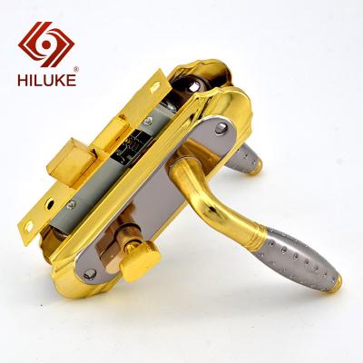 China Best Iron HILUKE 50mm Aluminum Mortise Handle Lock Keyed Door Locks for sale