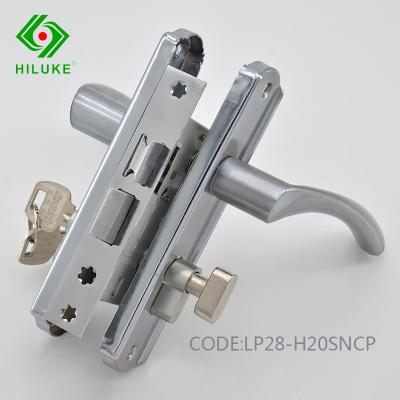 China Door Locks Handle HILUKE 50mm Aluminum Iron Lever Best Small Security for sale