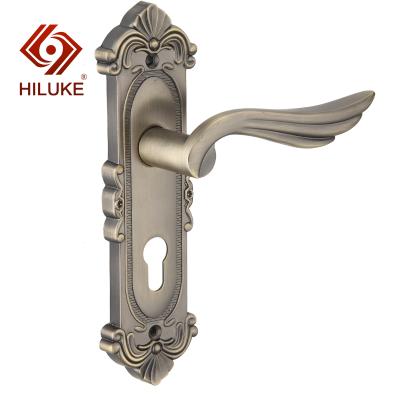 China HILUKE Interior Doors Zinc Main Door Handle Entry Lever Material Door Handle for sale