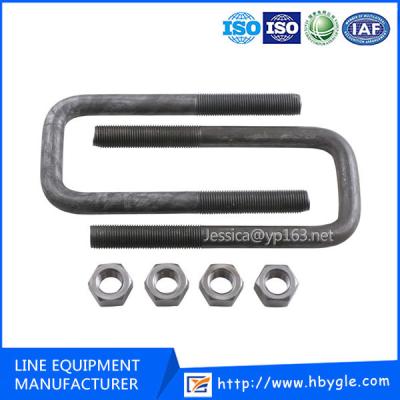 China Alloy Steel High Tensile Carbon Steel Stainless Steel Square U Bolt/8.8/10.9/12.9U Bolt With Nut for sale