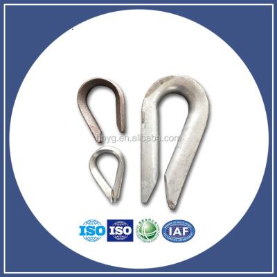 China Aluminum alloy hot dip galvanized wire rope thimble clevis electrical wire thimble DIN 6899B thimble for sale