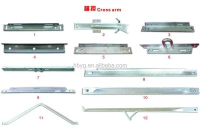 China U section steel cross arm / cross arm tension strap / arming clevis for sale