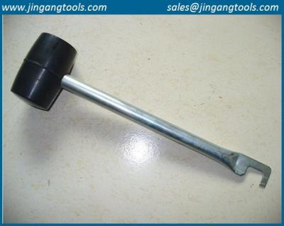 China Steel Pipe Handle Rubber Hammer,  steel handle, steel pipe handle with hook for sale