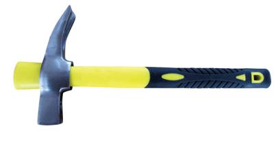 China Italy claw hammers with fiber glass handle, soft TPR grip hammer handle for sale