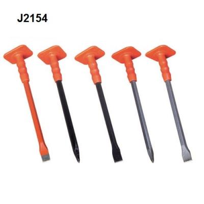 China J2154 stone chisel/cold chisel with PVC guard handle for sale