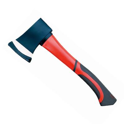 China A601 single bit axe with plastic coated rubber grip handle,45# carbon steel, forged, heat treatment for sale