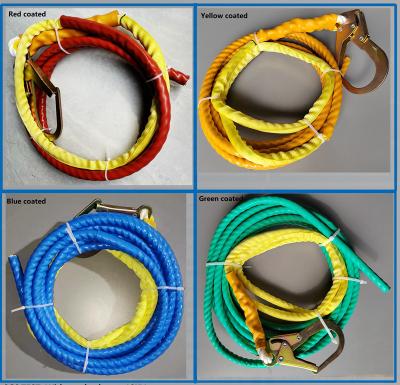 China 40ft No Tangle Tagline With Snap Hook HIGHEASY Tangle Resistant Coated Taglines red yellow green blue no tangle tagline for sale