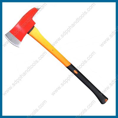 China 3.5LB firefighter axe with fiberglass handle, firemen's axe, forcible entry tools, fire rescue tools for sale