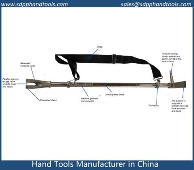 China Hooligan tool with standard claw Pike & Ducbail, Machine grooved non-slip grip round handle for sale