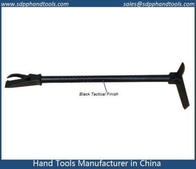 China Hooligan tool with metal cutting claw, Machine grooved non-slip grip round handle, black surface for sale