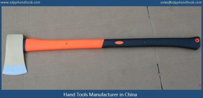 China single bit axes head with long fiber glass handle, golden axes head with orange handle, felling axes hatchet factory for sale