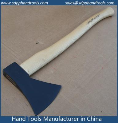 China axe with hickory handle, striking tool with hickory handle, hickory handle wood cut axes hatchet, hickory handle axes for sale