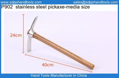 China P902 Stainless steel pickaxe hoe, stainless steel chisel axe hoe,mountain climbing pickaxe, stailess steel axe hand tool for sale