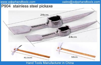 Κίνα P904 Stainless steel pickaxe hoe, stainless steel chisel axe hoe,mountain climbing pickaxe, stailess steel axe hand tool προς πώληση