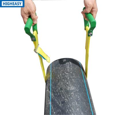 China manual handling device/strap double handle, HIGHEASY manual handling aids double handle for handling pipe ironwork tube à venda