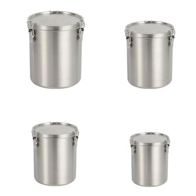 China Large Home Storage Containers Airtight Lids Stainless Steel Food Nuts Food Storage for sale