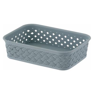 China Viable New Product Portable Bathroom Desk Organizer Storage Box pp Plastic Storage Baskets for sale