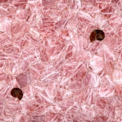 China Customized Modern Luxury Semi Precious Stone Gemstone Slabs Rose Quartz For Walls And Countertops for sale