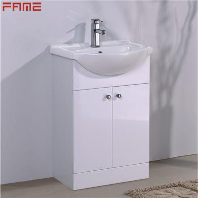 China Modern Freestanding Single Sink Lacquer Vanity Bathroom Cabinet for sale