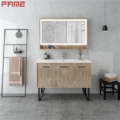 China 2021 Wholesale Spanish Promotion Bathroom Vanity Modern Cabinets Bathroom Vanity Sets for sale