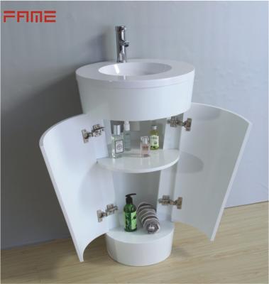 China High Quantity Furniture Use Modern Small Modern MDF Cabinet Floor Floor PVC Bathroom Vanity for sale