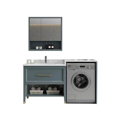 China New Design Modern Laundry Machine Bathroom Washing Machine Custom Laundry Cabinet for sale