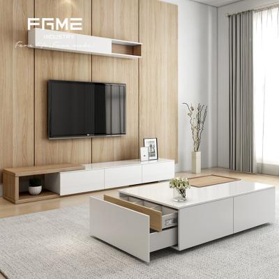 China Hot Selling Adjustable Home Furniture (Other) Living Room Sets Modern Luxury TV Unit Cabinets TV Stand With Drawer Made In China for sale