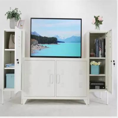 China Modern Extendable High Quality Steel Multi-Layer Fame Display TV Stand Cabinet for sale