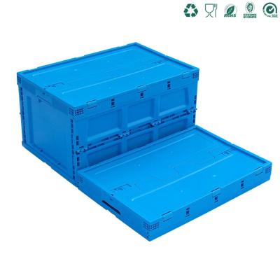 China Heavy Duty Storage Space Saving 4/5 82l Plastic Storage Box Transport Plastic Moving Case for sale