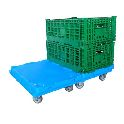 China Spliced ​​In A Mobile Heavy Duty Platform Plastic Material 150 Kg Pallet Moving Tools Moving Box Trolley With Trolley for sale