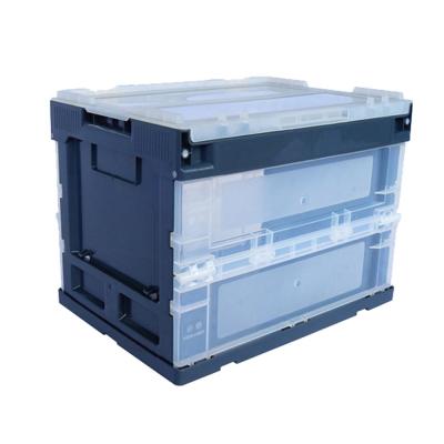 China Recyclable plastic storage container with hinged lid for sale