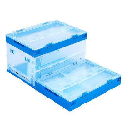 China Easy Viable Open Plastic Folding Plastic Crate Product Box Turnover Container Food Container Food Storage Box for sale