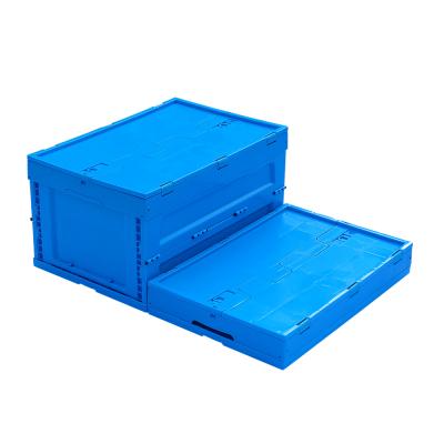 China Solid Box Recycle Plastic Fold Up Compartment Storage Bulk Crates Box Bins Container Boxes With Lids for sale