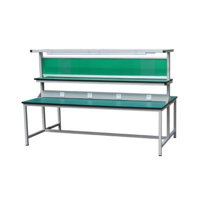 China Machinery Repair Workshops Reasonable Price Garage Workbench Steel Double Sided Workbench For Workshop Office for sale