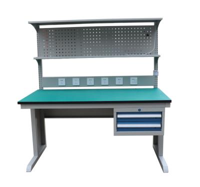 China Factory Anti-Static Portable Assembly Line Operating Table Work Table Anti-Static Packing Metal Workbench With Drawers for sale