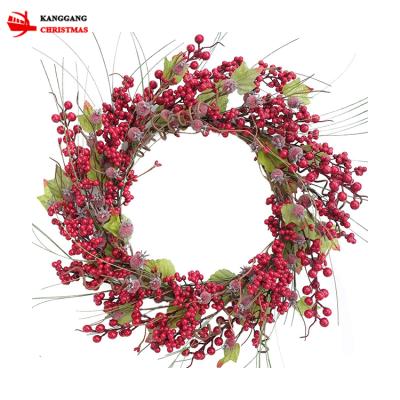 China 2022 Trendy High Quality Custom Christmas Decoration Supplies Berry Rattan Leaf Weaving Christmas Garlands for sale