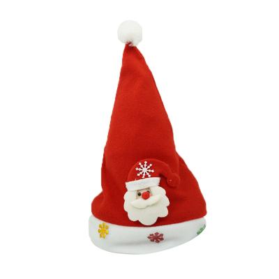 China Eco-Friendly New Christmas Cute Santa Claus Reindeer Snowflake Plush Christmas Hat for sale