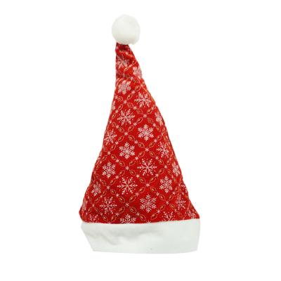 China Sales Christmas Gold Silver Snowflake Eco-friendly Hot Moon Santa New Year Christmas Hat For Adult for sale