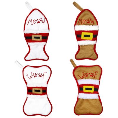 China Eco-friendly Hot Selling Quality Design Christmas Decoration Plush Christmas Decoration Luxury Stocking For Unisex for sale