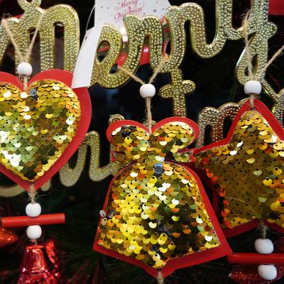 China 2021 Festival Stuff Most Popular Ornament Christmas Metal Color Glitter Fine Flash Christmas Ornaments For Family for sale