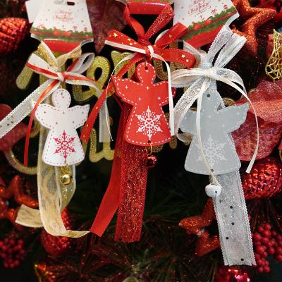 China Festival Stuff Wholesale Fashion Christmas Tree Decoration Custom Mini Ribbon Bow Hut Shape Merry Christmas Ornament for sale