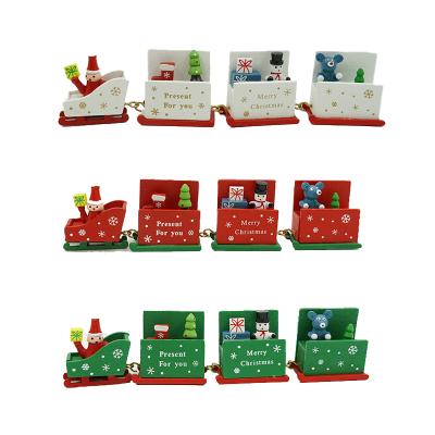 China Ornamente 2021 New Design Four Sections Present For You Train Christmas Ornament Set Christmas Train for sale