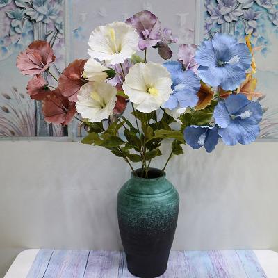 China European Style Factory Wholesale Petal Silk Fabric Multicolor Plastic Artificial Material Artificial Flower for sale