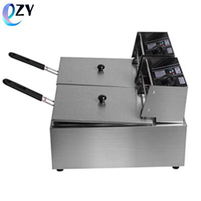 China Supplying Adjustable Commercial Restaurant Thermostat Control Restaurant Electric Chicken Deep Fryer with 2 Tanks (whatsapp: 0086 15039114052) for sale