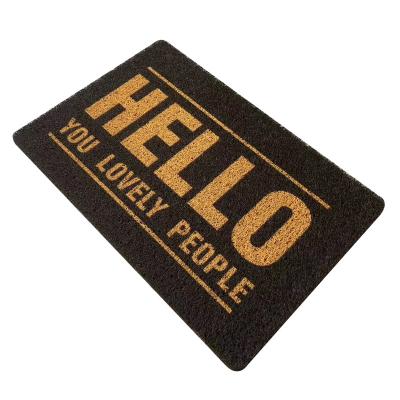 China Washable PVC Faux Coil Floor Mat Accept Customized Size Carpet Door Mat for sale