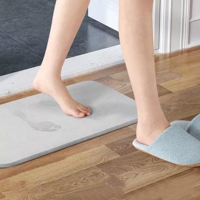 China Bath Shower Mats Non-Slip Diatomaceous Mud Floor Washable Quick Drying Mats For Bathroom for sale